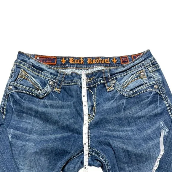 Rock Revival Cole Bootcut Jeans Blue Waist 29 - Picture 7 of 10